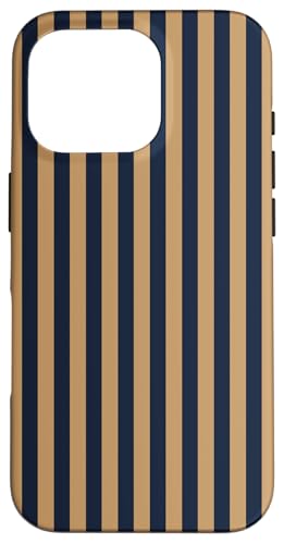 Dunkelblau hellbraun gestreift Girly vertikale Linien adrette Streifen Hülle für iPhone 16 Pro Dunkelblau hellbraun gestreift Girly vertikale Linien adrette Streifen Hülle für iPhone 16 Pro von Preppy & Pretty Pinstripes
