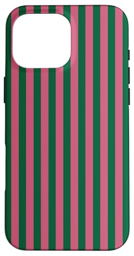 Dunkelgrün Rosa gestreift Mädchen vertikale Linien adrette Streifen Hülle für iPhone 16 Pro Max Dunkelgrün Rosa gestreift Mädchen vertikale Linien adrette Streifen Hülle für iPhone 16 Pro Max von Preppy & Pretty Pinstripes