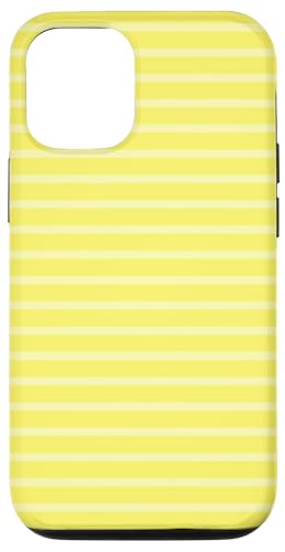 Gelb gestreifte Mädchenstreifen geometrische dünne Linien Nadelstreifen Hülle für iPhone 12/12 Pro von Preppy & Pretty Pinstripes
