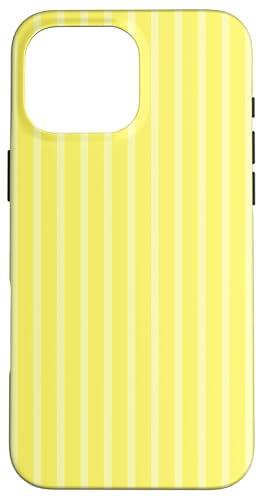 Gelb gestreifte Mädchenstreifen geometrische dünne Linien Nadelstreifen Hülle für iPhone 16 Pro Max von Preppy & Pretty Pinstripes