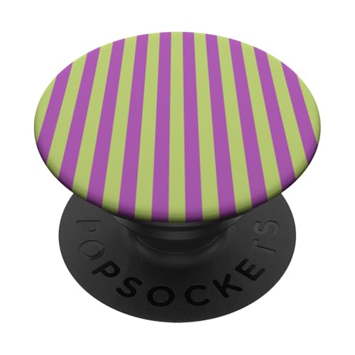 Grün und Lila gestreift, für Mädchen, vertikale Linien, adrette Streifen PopSockets Klebender PopGrip Grün und Lila gestreift, für Mädchen, vertikale Linien, adrette Streifen PopSockets Klebender PopGrip von Preppy & Pretty Pinstripes