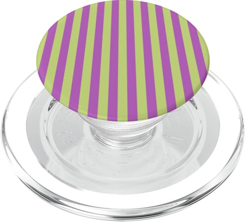 Grün und Lila gestreift, für Mädchen, vertikale Linien, adrette Streifen PopSockets PopGrip für MagSafe von Preppy & Pretty Pinstripes