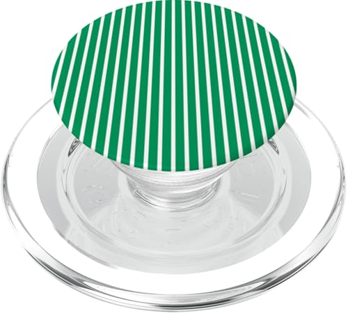 Grün-weiß gestreifte mädchenhafte Streifen geometrische dünne Linien PopSockets PopGrip für MagSafe Grün-weiß gestreifte mädchenhafte Streifen geometrische dünne Linien PopSockets PopGrip für MagSafe von Preppy & Pretty Pinstripes
