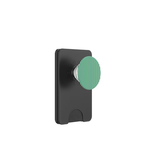 Grün-weiß gestreifte mädchenhafte Streifen geometrische dünne Linien PopSockets PopWallet für MagSafe Grün-weiß gestreifte mädchenhafte Streifen geometrische dünne Linien PopSockets PopWallet für MagSafe von Preppy & Pretty Pinstripes