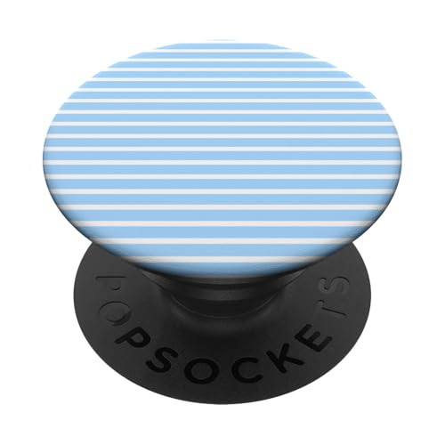 Hellblau gestreifte mädchenhafte Streifen geometrische dünne Linien PopSockets Klebender PopGrip Hellblau gestreifte mädchenhafte Streifen geometrische dünne Linien PopSockets Klebender PopGrip von Preppy & Pretty Pinstripes