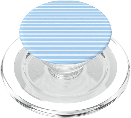 Hellblau gestreifte mädchenhafte Streifen geometrische dünne Linien PopSockets PopGrip für MagSafe Hellblau gestreifte mädchenhafte Streifen geometrische dünne Linien PopSockets PopGrip für MagSafe von Preppy & Pretty Pinstripes