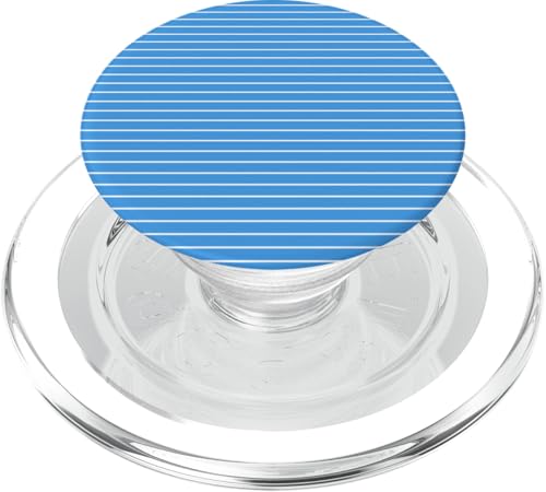 Hellblau-weiß gestreifte mädchenhafte Streifen geometrische dünne Linien PopSockets PopGrip für MagSafe Hellblau-weiß gestreifte mädchenhafte Streifen geometrische dünne Linien PopSockets PopGrip für MagSafe von Preppy & Pretty Pinstripes