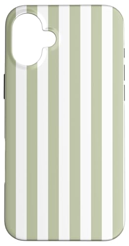 Helles Olivgrün gestreift adrette vertikale Linie weiße Streifen Hülle für iPhone 16 Plus Helles Olivgrün gestreift adrette vertikale Linie weiße Streifen Hülle für iPhone 16 Plus von Preppy & Pretty Pinstripes