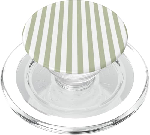 Helles Olivgrün gestreift adrette vertikale Linie weiße Streifen PopSockets PopGrip für MagSafe Helles Olivgrün gestreift adrette vertikale Linie weiße Streifen PopSockets PopGrip für MagSafe von Preppy & Pretty Pinstripes