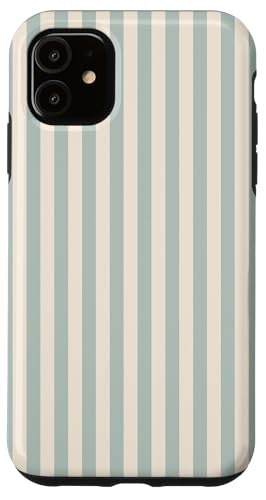 Hellgrün / cremefarben gestreift, für Mädchen, vertikale Linien, adrette Streifen Hülle für iPhone 11 Hellgrün / cremefarben gestreift, für Mädchen, vertikale Linien, adrette Streifen Hülle für iPhone 11 von Preppy & Pretty Pinstripes