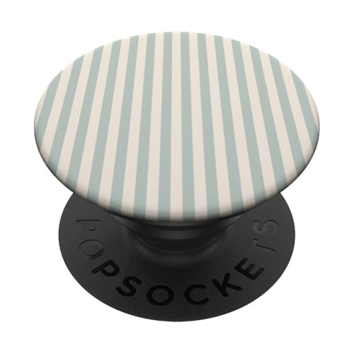 Hellgrün / cremefarben gestreift, für Mädchen, vertikale Linien, adrette Streifen PopSockets Klebender PopGrip Hellgrün / cremefarben gestreift, für Mädchen, vertikale Linien, adrette Streifen PopSockets Klebender PopGrip von Preppy & Pretty Pinstripes