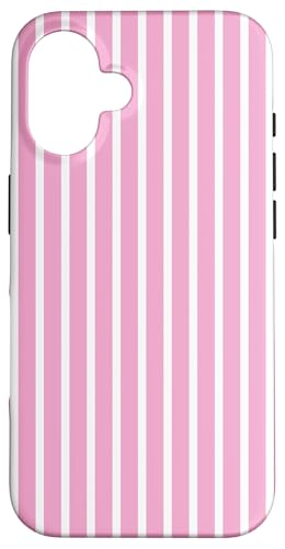 Hellrosa weiß gestreifte mädchenhafte Streifen geometrische dünne Linien Hülle für iPhone 16 Hellrosa weiß gestreifte mädchenhafte Streifen geometrische dünne Linien Hülle für iPhone 16 von Preppy & Pretty Pinstripes