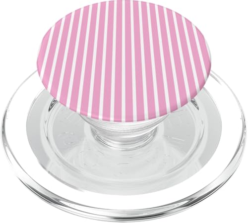 Hellrosa weiß gestreifte mädchenhafte Streifen geometrische dünne Linien PopSockets PopGrip für MagSafe Hellrosa weiß gestreifte mädchenhafte Streifen geometrische dünne Linien PopSockets PopGrip für MagSafe von Preppy & Pretty Pinstripes