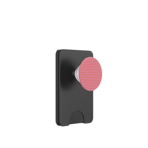 Orange Pink gestreifte mädchenhafte Streifen geometrische dünne Linien PopSockets PopWallet für MagSafe von Preppy & Pretty Pinstripes