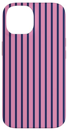 Rosa, Blau, Marineblau, gestreift, mädchenhafte Streifen, geometrische dünne Linien Hülle für iPhone 14 Rosa, Blau, Marineblau, gestreift, mädchenhafte Streifen, geometrische dünne Linien Hülle für iPhone 14 von Preppy & Pretty Pinstripes