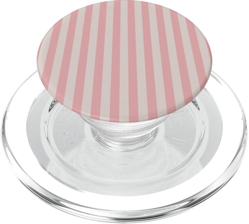 Rosa Beige gestreift Mädchen vertikale Linien adrette Streifen niedlich PopSockets PopGrip für MagSafe Rosa Beige gestreift Mädchen vertikale Linien adrette Streifen niedlich PopSockets PopGrip für MagSafe von Preppy & Pretty Pinstripes