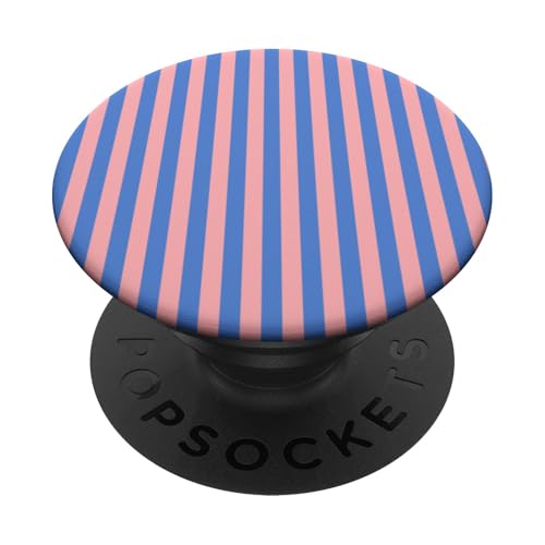 Rosa Blau gestreift Mädchen vertikale Linien adrette Streifen niedlich PopSockets Klebender PopGrip Rosa Blau gestreift Mädchen vertikale Linien adrette Streifen niedlich PopSockets Klebender PopGrip von Preppy & Pretty Pinstripes
