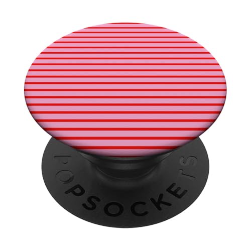 Rosa Rot gestreift mädchenhafte Streifen geometrische dünne Linien adrett PopSockets Klebender PopGrip Rosa Rot gestreift mädchenhafte Streifen geometrische dünne Linien adrett PopSockets Klebender PopGrip von Preppy & Pretty Pinstripes