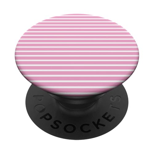 Rosa Weiß gestreift mädchenhafte Streifen geometrische dünne Linien adrett PopSockets Klebender PopGrip Rosa Weiß gestreift mädchenhafte Streifen geometrische dünne Linien adrett PopSockets Klebender PopGrip von Preppy & Pretty Pinstripes