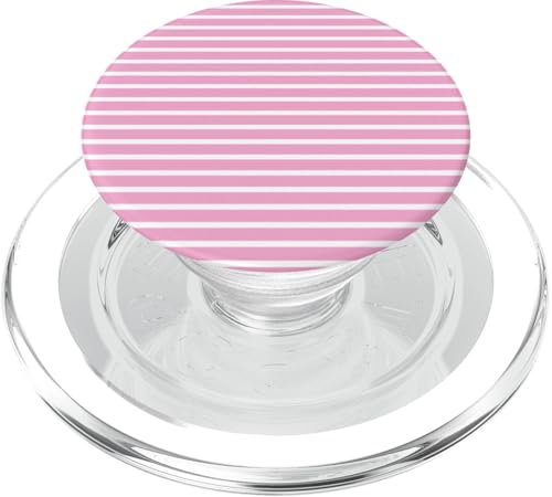 Rosa Weiß gestreift mädchenhafte Streifen geometrische dünne Linien adrett PopSockets PopGrip für MagSafe Rosa Weiß gestreift mädchenhafte Streifen geometrische dünne Linien adrett PopSockets PopGrip für MagSafe von Preppy & Pretty Pinstripes
