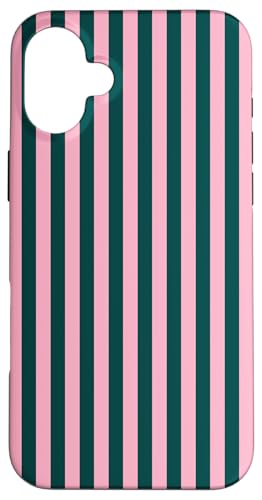 Rosa und Grün gestreifte Girlly vertikale Linien adrette Streifen Hülle für iPhone 16 Plus Rosa und Grün gestreifte Girlly vertikale Linien adrette Streifen Hülle für iPhone 16 Plus von Preppy & Pretty Pinstripes