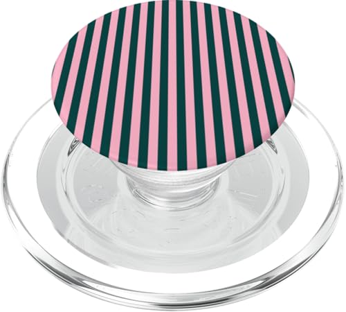 Rosa und Grün gestreifte Girlly vertikale Linien adrette Streifen PopSockets PopGrip für MagSafe Rosa und Grün gestreifte Girlly vertikale Linien adrette Streifen PopSockets PopGrip für MagSafe von Preppy & Pretty Pinstripes