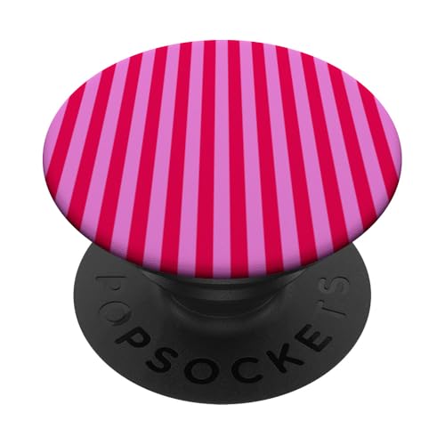 Rot und Rosa gestreifte Girlly vertikale Linien adrette Streifen PopSockets Klebender PopGrip Rot und Rosa gestreifte Girlly vertikale Linien adrette Streifen PopSockets Klebender PopGrip von Preppy & Pretty Pinstripes