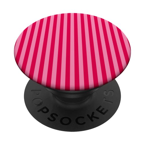 Rot und Rosa gestreifte Girlly vertikale Linien adrette Streifen PopSockets Klebender PopGrip Rot und Rosa gestreifte Girlly vertikale Linien adrette Streifen PopSockets Klebender PopGrip von Preppy & Pretty Pinstripes