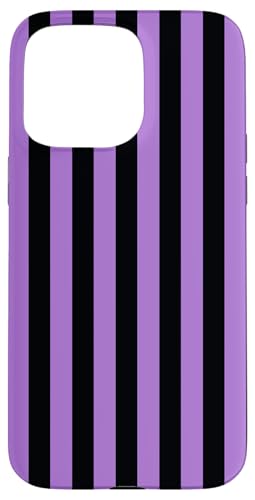 Schwarz und Violett gestreifte Girlly vertikale Linien adrette Streifen Hülle für iPhone 15 Pro Max Schwarz und Violett gestreifte Girlly vertikale Linien adrette Streifen Hülle für iPhone 15 Pro Max von Preppy & Pretty Pinstripes