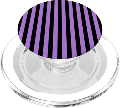 Schwarz und Violett gestreifte Girlly vertikale Linien adrette Streifen PopSockets PopGrip für MagSafe Schwarz und Violett gestreifte Girlly vertikale Linien adrette Streifen PopSockets PopGrip für MagSafe von Preppy & Pretty Pinstripes
