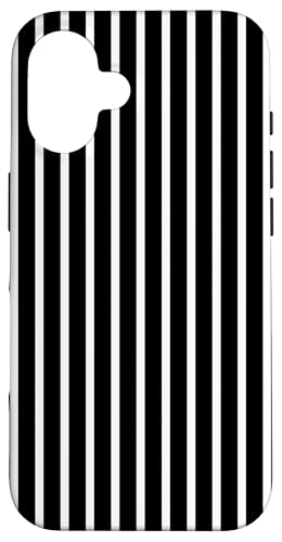Schwarz-weiß gestreifte mädchenhafte Streifen geometrische dünne Linien Hülle für iPhone 16 Schwarz-weiß gestreifte mädchenhafte Streifen geometrische dünne Linien Hülle für iPhone 16 von Preppy & Pretty Pinstripes