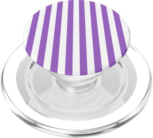 Violett-weiß gestreifte Girlly vertikale Linien adrette Streifen PopSockets PopGrip für MagSafe Violett-weiß gestreifte Girlly vertikale Linien adrette Streifen PopSockets PopGrip für MagSafe von Preppy & Pretty Pinstripes