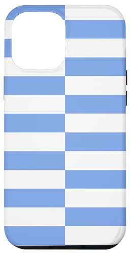 Babyblau weiß gestreift mädchenhafte Streifen adrette geometrische Linien Hülle für iPhone 12 Pro Max Babyblau weiß gestreift mädchenhafte Streifen adrette geometrische Linien Hülle für iPhone 12 Pro Max von Preppy & Pretty