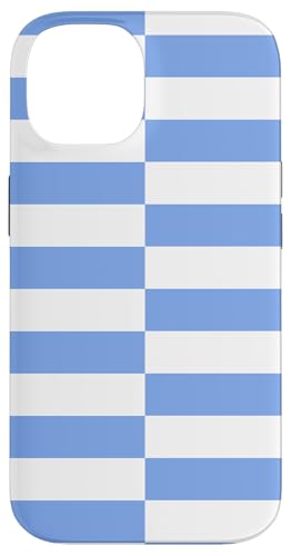 Babyblau weiß gestreift mädchenhafte Streifen adrette geometrische Linien Hülle für iPhone 14 Babyblau weiß gestreift mädchenhafte Streifen adrette geometrische Linien Hülle für iPhone 14 von Preppy & Pretty