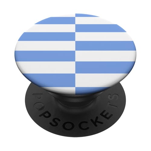 Babyblau weiß gestreift mädchenhafte Streifen adrette geometrische Linien PopSockets Klebender PopGrip Babyblau weiß gestreift mädchenhafte Streifen adrette geometrische Linien PopSockets Klebender PopGrip von Preppy & Pretty