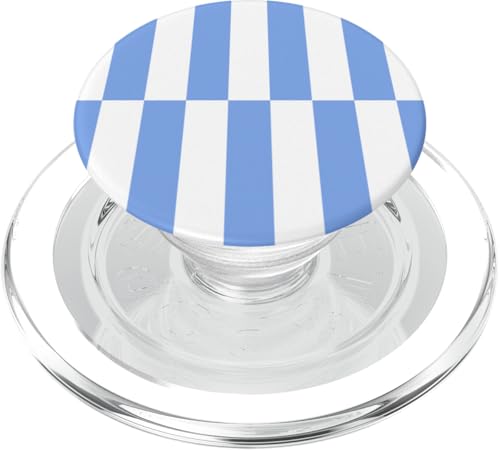 Babyblau weiß gestreift mädchenhafte Streifen geometrische Linien adrett PopSockets PopGrip für MagSafe Babyblau weiß gestreift mädchenhafte Streifen geometrische Linien adrett PopSockets PopGrip für MagSafe von Preppy & Pretty