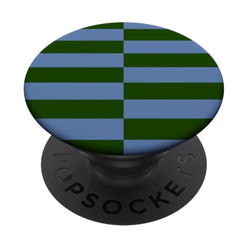 Blau und Grün gestreift, mädchenhafte Streifen, adrette geometrische Linien PopSockets Klebender PopGrip Blau und Grün gestreift, mädchenhafte Streifen, adrette geometrische Linien PopSockets Klebender PopGrip von Preppy & Pretty