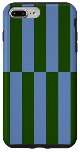Blau und Grün gestreift, mädchenhafte Streifen, geometrische Linien, adrett Hülle für iPhone 7 Plus/8 Plus Blau und Grün gestreift, mädchenhafte Streifen, geometrische Linien, adrett Hülle für iPhone 7 Plus/8 Plus von Preppy & Pretty