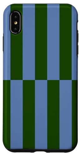 Blau und Grün gestreift, mädchenhafte Streifen, geometrische Linien, adrett Hülle für iPhone XS Max Blau und Grün gestreift, mädchenhafte Streifen, geometrische Linien, adrett Hülle für iPhone XS Max von Preppy & Pretty