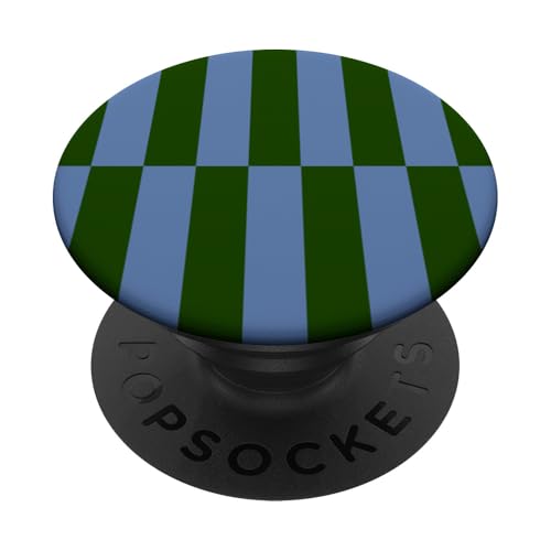 Blau und Grün gestreift, mädchenhafte Streifen, geometrische Linien, adrett PopSockets Klebender PopGrip Blau und Grün gestreift, mädchenhafte Streifen, geometrische Linien, adrett PopSockets Klebender PopGrip von Preppy & Pretty