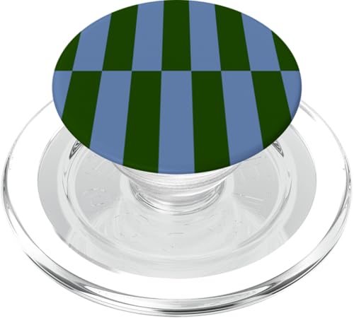 Blau und Grün gestreift, mädchenhafte Streifen, geometrische Linien, adrett PopSockets PopGrip für MagSafe Blau und Grün gestreift, mädchenhafte Streifen, geometrische Linien, adrett PopSockets PopGrip für MagSafe von Preppy & Pretty