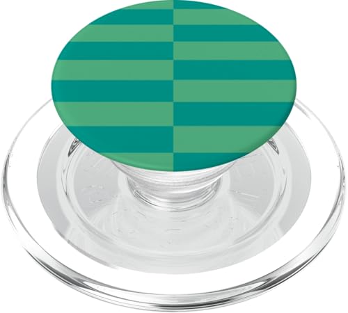 Blaugrün, hellgrün, gestreift, mädchenhafte Streifen, adrette, geometrische Linien PopSockets PopGrip für MagSafe von Preppy & Pretty