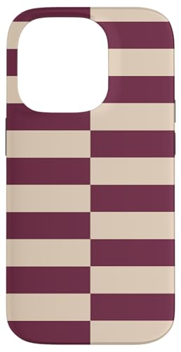 Burgunderrot Beige gestreift mädchenhafte Streifen geometrische Linien adrett Hülle für iPhone 14 Pro Burgunderrot Beige gestreift mädchenhafte Streifen geometrische Linien adrett Hülle für iPhone 14 Pro von Preppy & Pretty