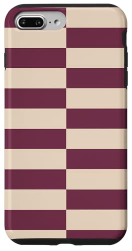 Burgunderrot Beige gestreift mädchenhafte Streifen geometrische Linien adrett Hülle für iPhone 7 Plus/8 Plus Burgunderrot Beige gestreift mädchenhafte Streifen geometrische Linien adrett Hülle für iPhone 7 Plus/8 Plus von Preppy & Pretty