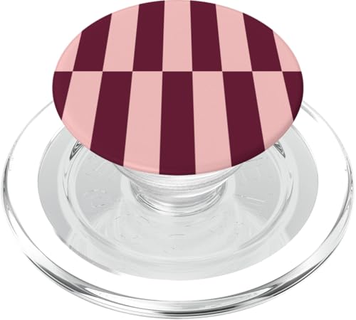 Burgunderrot gestreift mädchenhafte Streifen geometrische Linien adrett PopSockets PopGrip für MagSafe Burgunderrot gestreift mädchenhafte Streifen geometrische Linien adrett PopSockets PopGrip für MagSafe von Preppy & Pretty