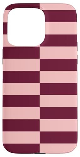 Burgunderrot und rosa gestreift, mädchenhafte Streifen, geometrische Linien Hülle für iPhone 15 Pro Max Burgunderrot und rosa gestreift, mädchenhafte Streifen, geometrische Linien Hülle für iPhone 15 Pro Max von Preppy & Pretty