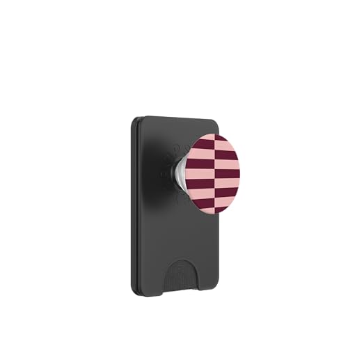 Burgunderrot und rosa gestreift, mädchenhafte Streifen, geometrische Linien PopSockets PopWallet für MagSafe Burgunderrot und rosa gestreift, mädchenhafte Streifen, geometrische Linien PopSockets PopWallet für MagSafe von Preppy & Pretty
