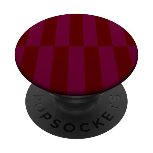Kastanienbraun und Burgunderrot gestreift, mädchenhafte Streifen, geometrische Linien PopSockets Klebender PopGrip Kastanienbraun und Burgunderrot gestreift, mädchenhafte Streifen, geometrische Linien PopSockets Klebender PopGrip von Preppy & Pretty