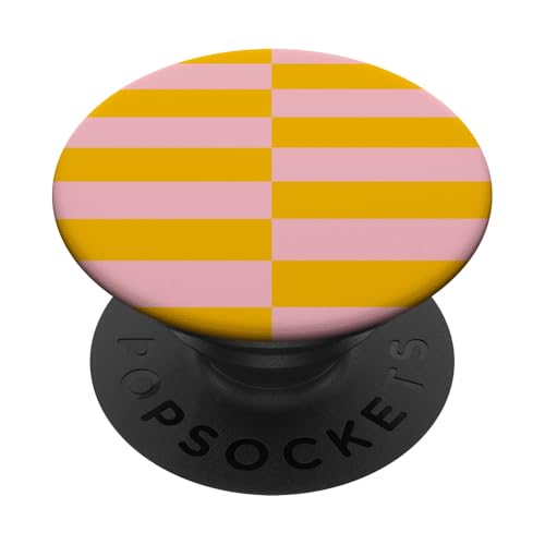Mandarine und Rosa gestreifte mädchenhafte Streifen adrette Ästhetik PopSockets Klebender PopGrip Mandarine und Rosa gestreifte mädchenhafte Streifen adrette Ästhetik PopSockets Klebender PopGrip von Preppy & Pretty