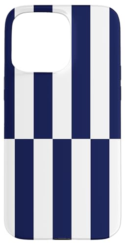 Marineblau-weiß gestreift mädchenhafte Streifen geometrische Linien adrett Hülle für iPhone 15 Pro Max Marineblau-weiß gestreift mädchenhafte Streifen geometrische Linien adrett Hülle für iPhone 15 Pro Max von Preppy & Pretty